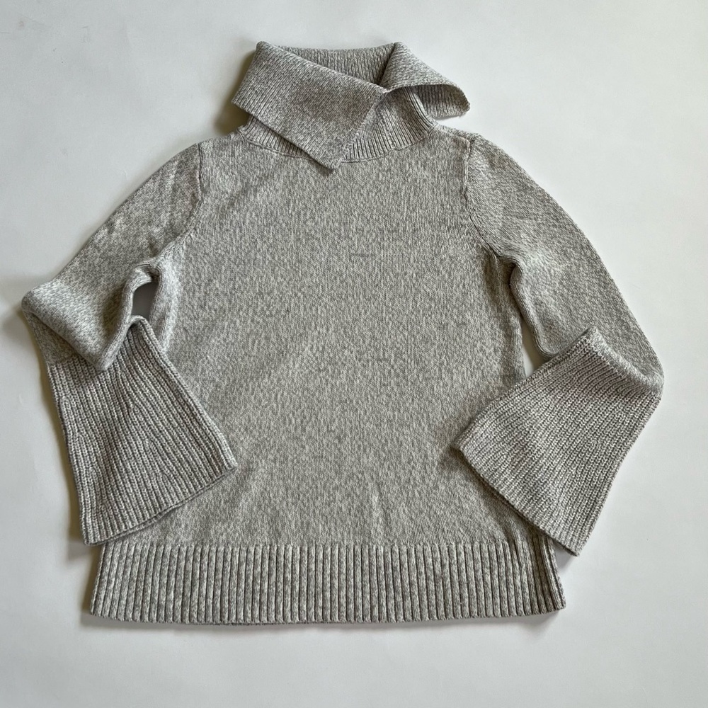 Loft Taupe Cowl Neck Sweater, Size Extra Small